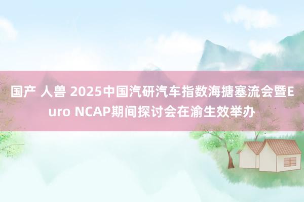 国产 人兽 2025中国汽研汽车指数海搪塞流会暨Euro NCAP期间探讨会在渝生效举办